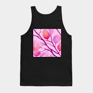 Pastel watercolor leaves pattern Tank Top